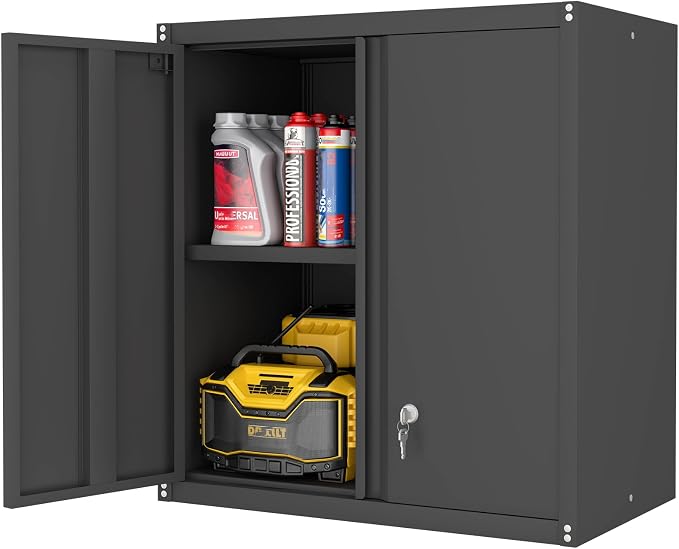 LUCYPAL Garage Storage Cabinet, 27.95" H Metal Wall Cabinets by HomeOfficeFurniture