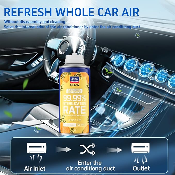 Glodway Whole Car Air Refresher Spray, Odor Eliminator Eliminates Strong - Image 6