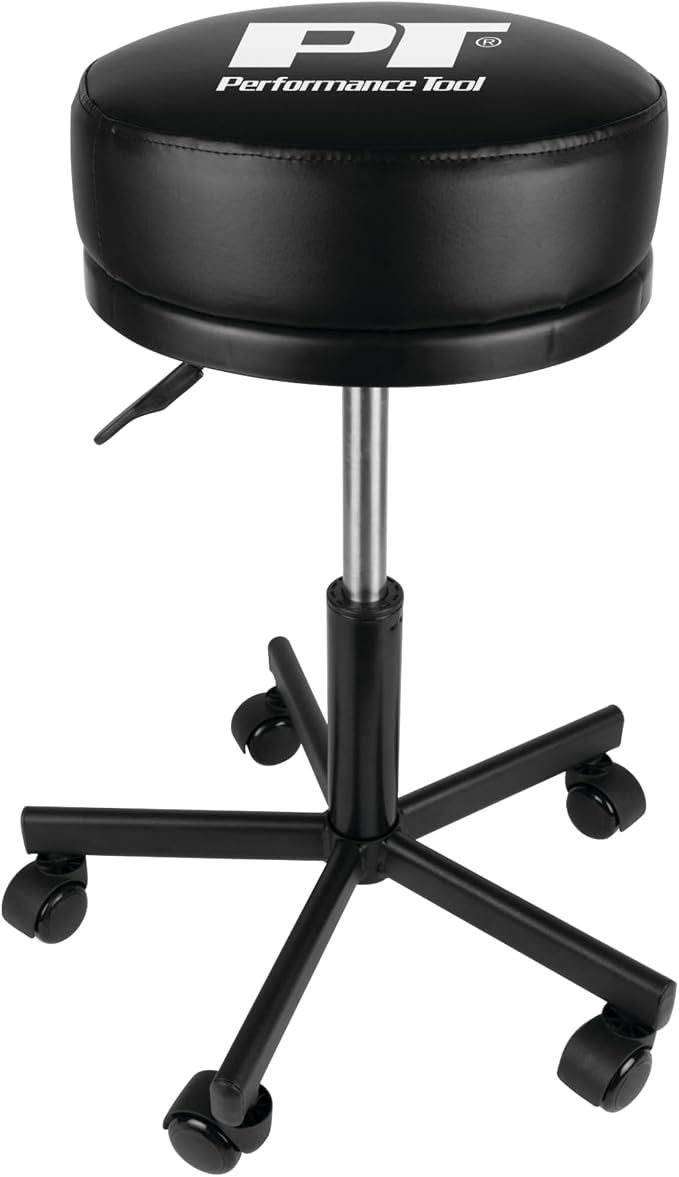 Performance Tool W85033 Extra-Thick Big Top Pneumatic Rolling Shop Stool by PerformanceTool
