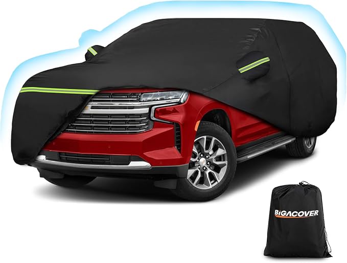Car Cover Waterproof for 2007-2025 Chevy Suburban/GMC Yukon XL/Cadillac by BIGACOVER