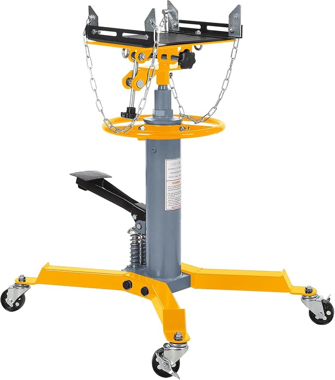 Dual Plunger Hydraulic Transmission Jack 1322lbs Capacity, 33.5"-69" High Lift by JustSmart
