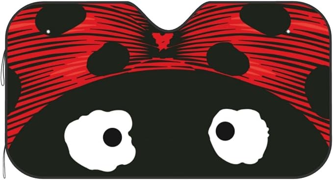 Cute Coccinellidae Car Sun Shade Windshield Sunshade Foldable Front Window - Image 7