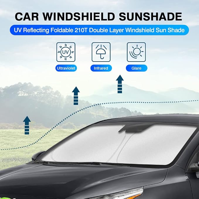 KUST Windshield Sun Shade for Kia Forte Accessories 2019-2024 Window Sunshade - Image 2