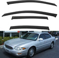 4pcs Front+Rear Smoke Tint Sun/Rain Guard Outside Mount Tape-On Vent Window by LQQDP