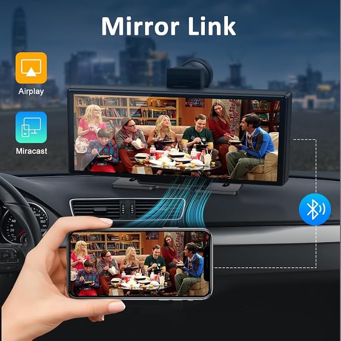 Apple carplay & Android Auto, Wireless Double din 10.26 inch Dash Cam - Image 6