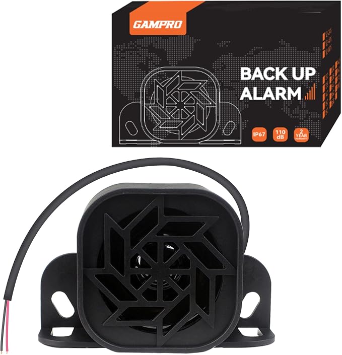 830 Back-up Alarm 12V-24V 110dB IP67 Waterproof Dust-Proof Reversing Warning by GAMPRO