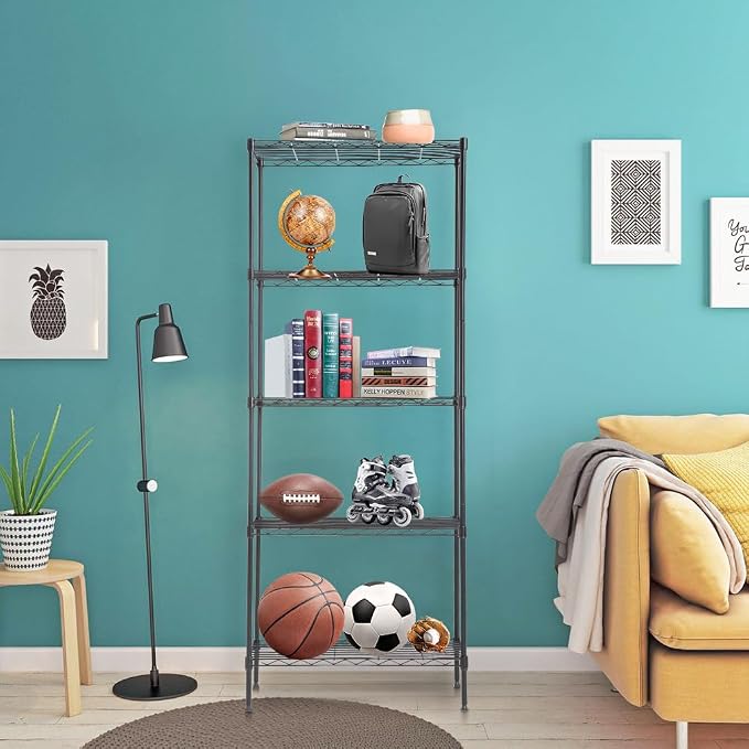 Wire Shelving Unit Metal Shelf Organizer Heavy Duty Wire Rack Storage Unit Rack - Image 2