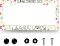 Dog License Plate Frame Dogs Never Lie About Love License Plate Stainless Steel by RNKATIH