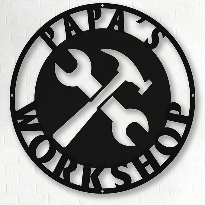 Personalized Papa's Workshop Metal Sign by Pamaheart