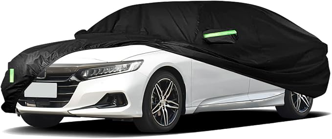 Car Cover Custom Fit for Honda Accord Sedan/Coupe，All Weather 210T Windproof by XUKEY