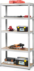 ERGOMASTER 5 Tier Utility Shelves Rack Garage Heavy Duty Steel Metal Shelving by ERGOMASTER