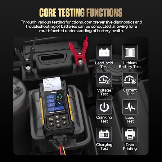 AUTOOL Car Battery Tester 12V 24V Automotive Battery Load Tester 30-2000 CCA - Image 2