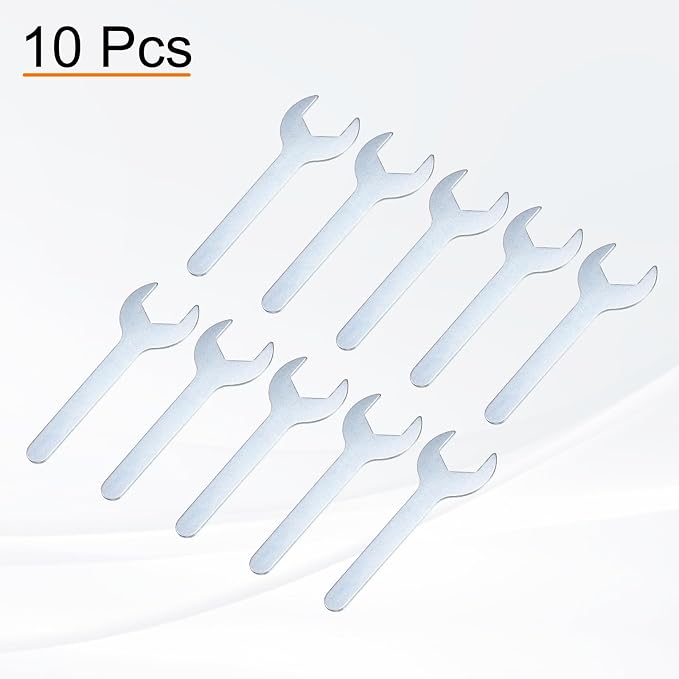 HARFINGTON 10pcs Small Wrench 24x115x2.8mm Metric U-Shaped Single Open Ended - Image 3