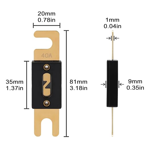 40A ANL Fuse 40 Amp Inline Blade Fuses 32V - Image 2