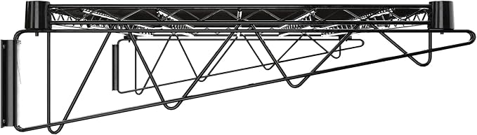 24" x 36" Black Epoxy Wire Wall Mount Shelf - Image 4
