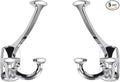 Large Wall Double-Sided Hook 5 Pack Polished Chrome Hook Decorative Heavy Duty by ZAUYX