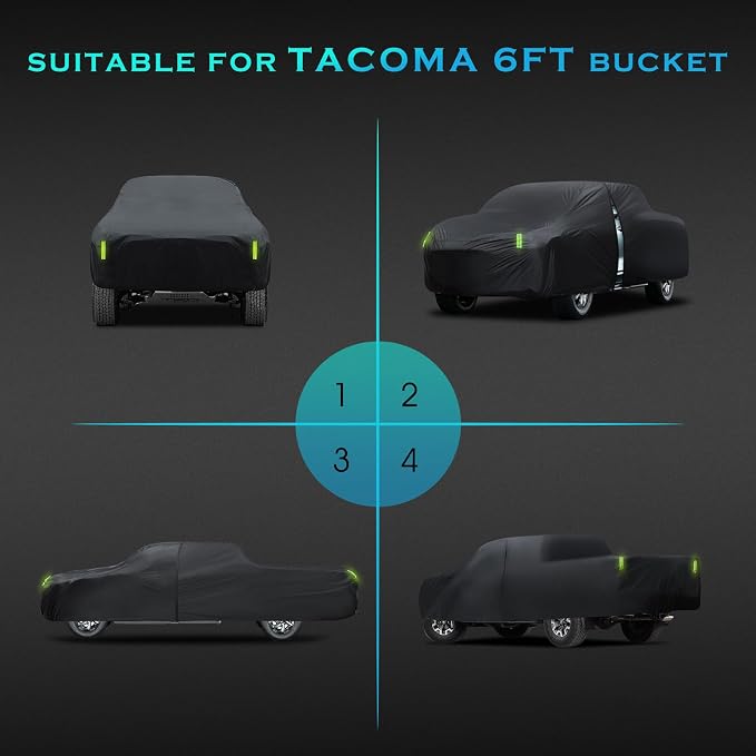 Car Cover Waterproof All Weather Full Outdoor Pickup Truck Cover Rain UV - Image 8