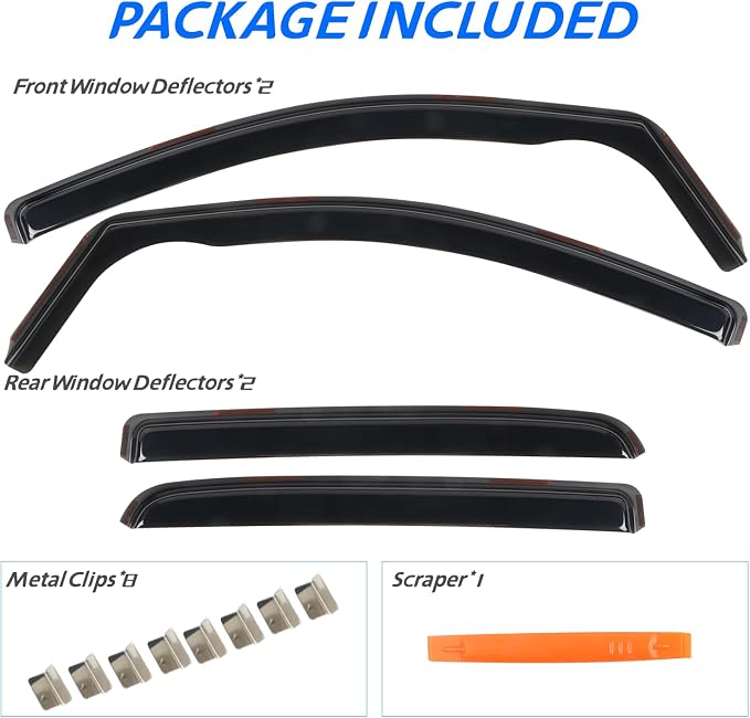 in Channel Rain Guards for 2015-2022 Chevy Colorado/GMC Canyon Crew Cab - Image 7