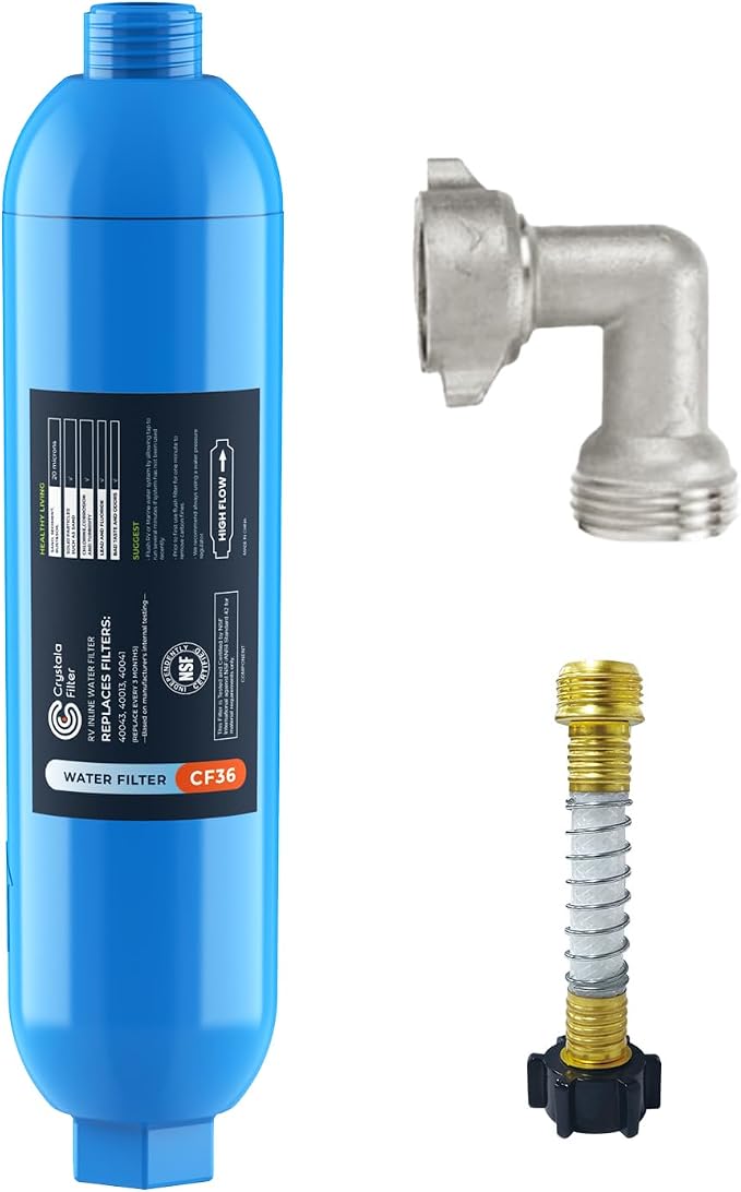 CRYSTALA RV/Camper Water Filter, Inline Water Filter Effectively Reduces Bad by CrystalaFilters