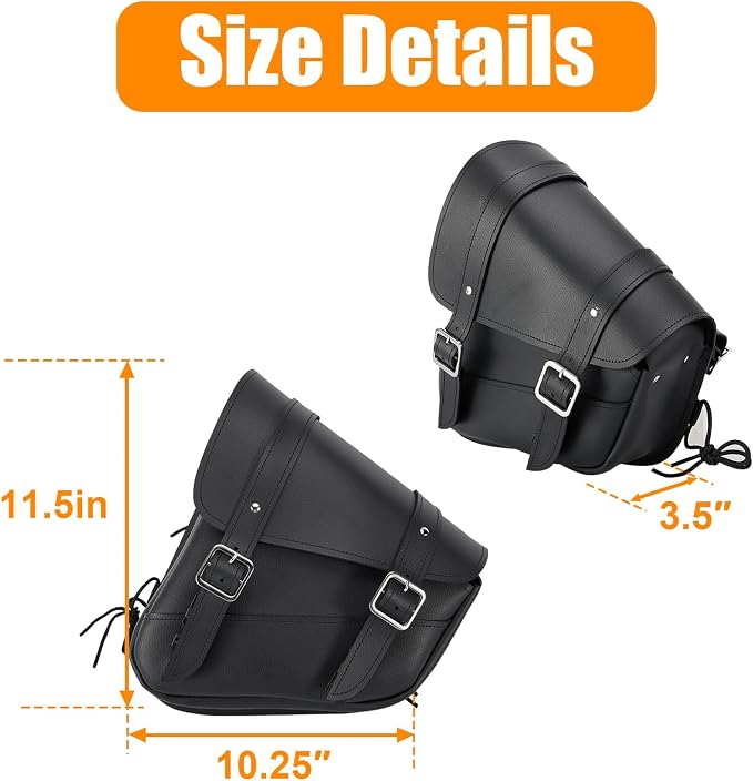 GARGOYLE BELLS Motorcycle Saddle Bags Solo Swing Arm Bag - Image 7
