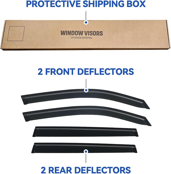 Window Visors Rain Guards for 2019-2024 Subaru Forester, Out-Channel Window - Image 5