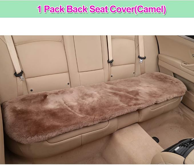 Fluffy Genuine Australia Sheepskin Car Seat Cover - Image 3