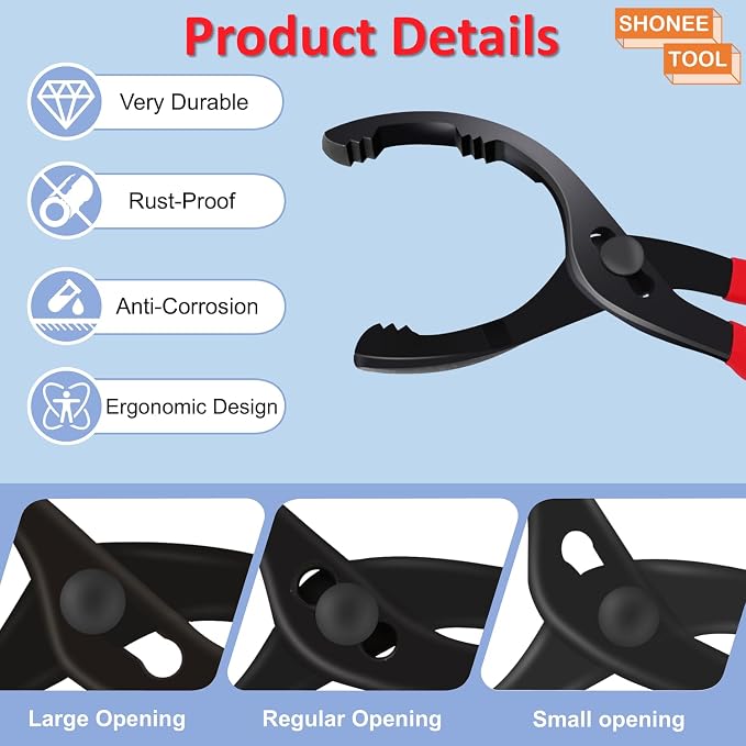 Oil Filter Wrench, Automotive Oil Filter Removal Tool - Image 3