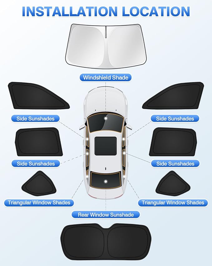 Sunshades for 2025 2026 Subaru Forester Accessories Windshield Sun Shade Side - Image 5
