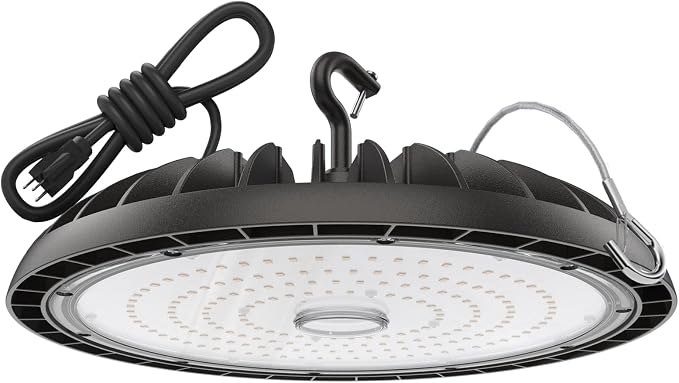 LED High Bay Light 200W, 30000LM 5000K Bright UFO High Bay Light by DEMILARE