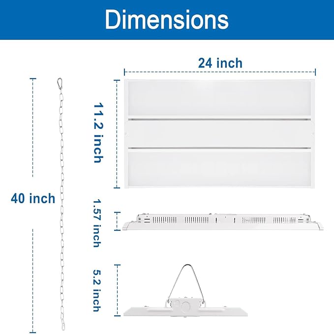 CINOTON 2FT 150W LED Shop Light - Image 3