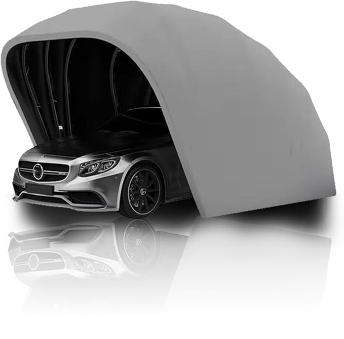 18×8.2×7.5FT Heavy Duty Carport, Portable Stainless Steel Garage, Retractable by Unknown