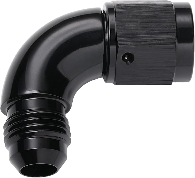 90 Degree 6AN Male to 6AN Female Swivel Full Flow Fitting Adapter Coupler - Image 3