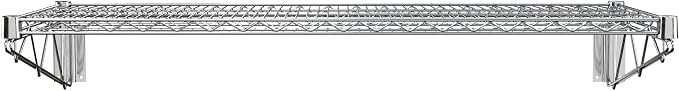 18" x 48" Chrome Wire Wall Mount Shelf - Image 3