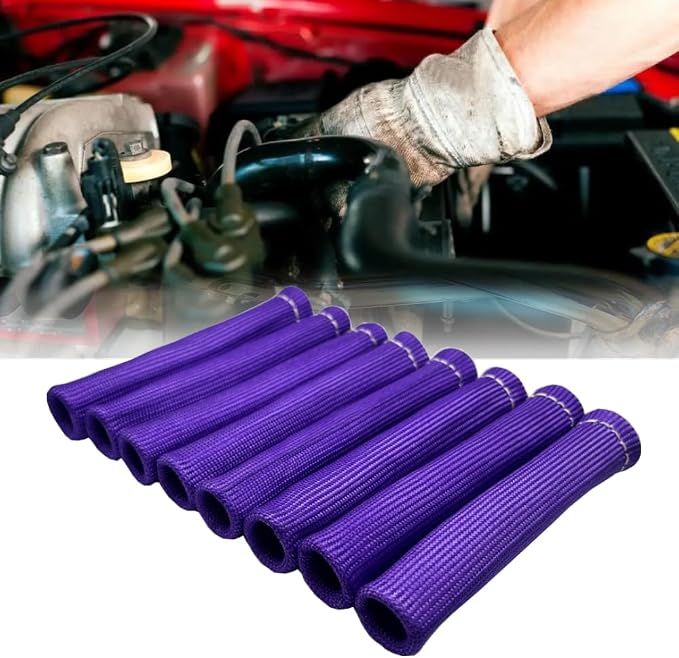 Spark Plug Wire Boots Protection 8 PCS Spark Plug Wire Heat Shield 6 Inches - Image 5