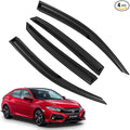 Rain Guards for Civic 2017-2021 Hatchback, Tape-on Side Window Deflectors for by LETINGFAR