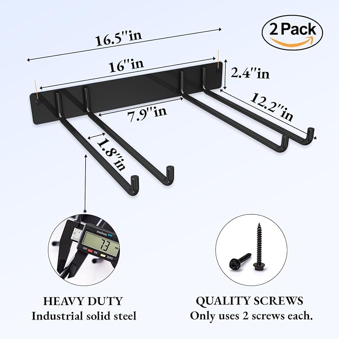 Garage Storage Organization Wall Mount, Heavy Duty Folding Chair Storage - Image 3