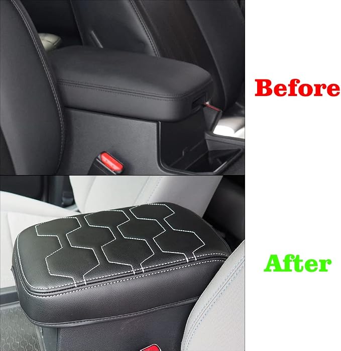 Muslogy for Frontier Center Console Pad Armrest Box Cover Vegan Leather Soft - Image 5