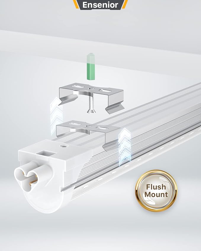 Ensenior 10 Pack 4 FT Led Shop Lights, 5000K Daylight, 5000LM Super Bright - Image 6
