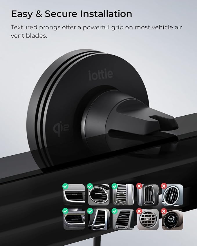 iOttie Velox Qi2 Mini Wireless Charging Car Mount - Image 4