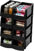 IRIS USA Plastic Shelf Bins Stackable Open Front Storage Bins Plastic Hanging by IRISUSA