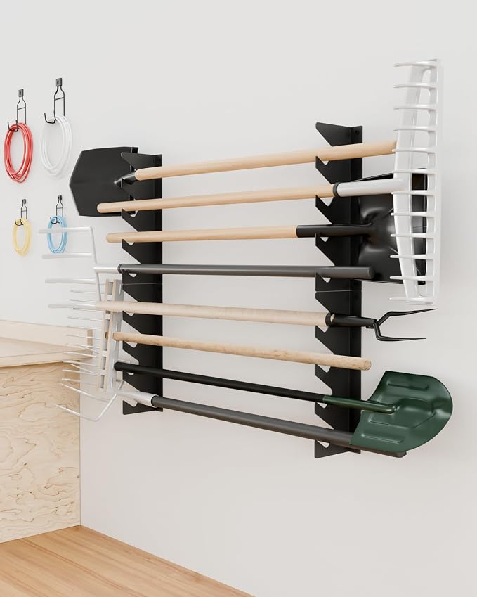 Garage Tool Organizer Wall Mount, Shed Yard Organization Racks - Image 8