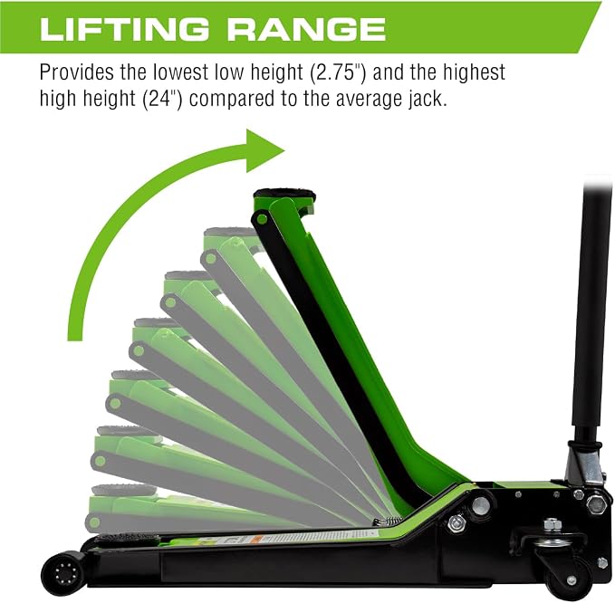ARCAN Tools 2-Ton Extra Long Reach Low Profile Steel Floor Jack - Image 3