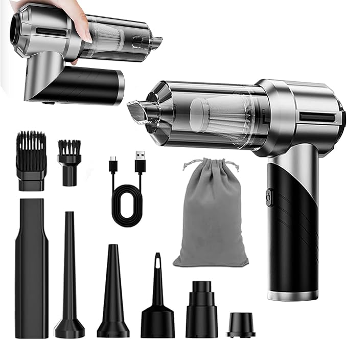 Car Vacuum, Portable & Foldable 21000PA & Air Duster, Cordless Handheld by SUGOOL
