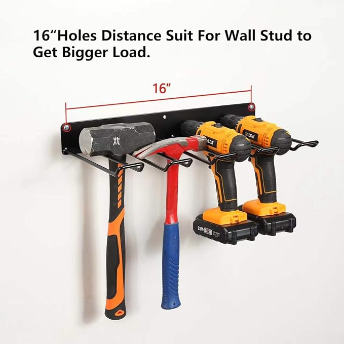Drill Holder Wall Mount, Power Tool Organizer, Heavy Duty Garage Tool - Image 4