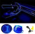 El Wire Blue Interior Car LED Strip Lights, 2M Neon Wire USB 5V by Maxlaxer