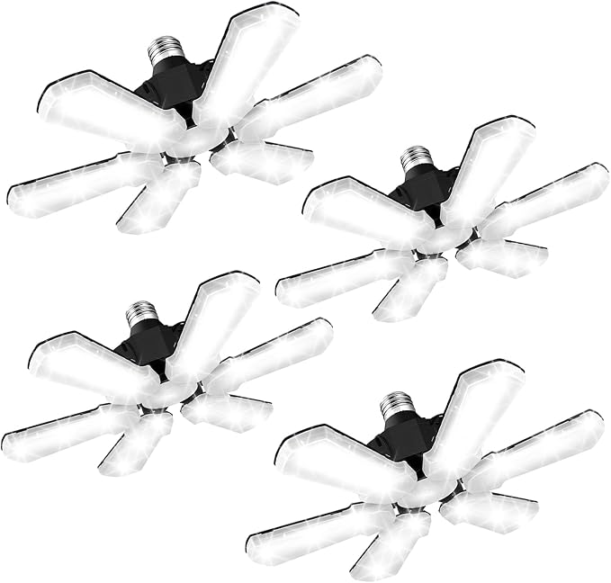 TANBABY Upgrade LED Garage Lights 4 Pack, Total 60000LM Deformable Garage Light - Image 7
