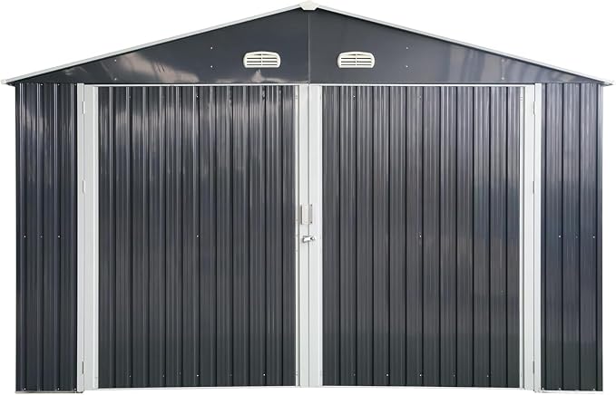 LANTRO JS Sheds & Outdoor Storage, 13x20ft Large Outdoor Metal Garage Shed - Image 8