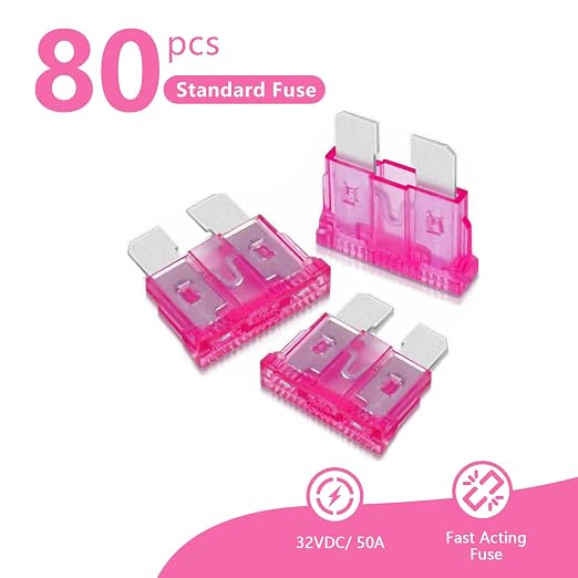 50 Amp Standard Fuse, 50A Car Blade Fuses - Image 2