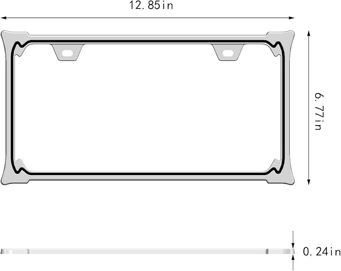 Creathome 3D Chrome License Plate Frames, Pure Zinc Alloy Metal - Image 7
