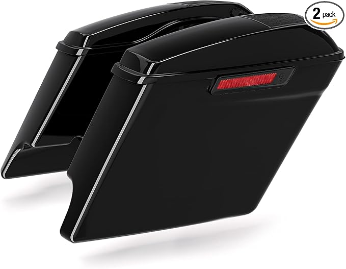 XFMT Motorcycle 5" Stretched Hard Saddlebags W/ 6 x 9 Inches Speaker Lids by XFMT